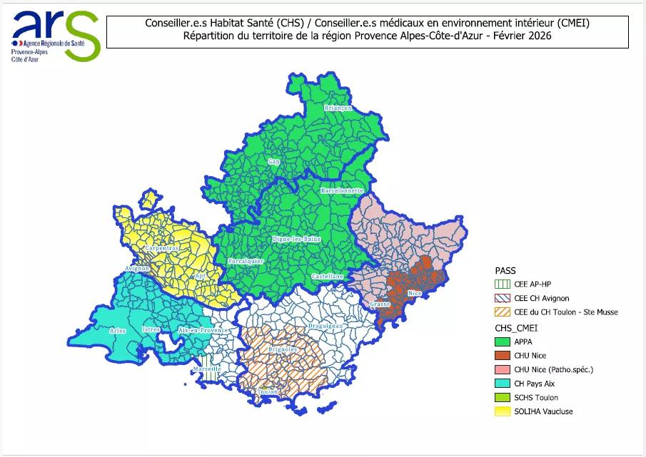 Cartographie répartition territoire CEI / CHS