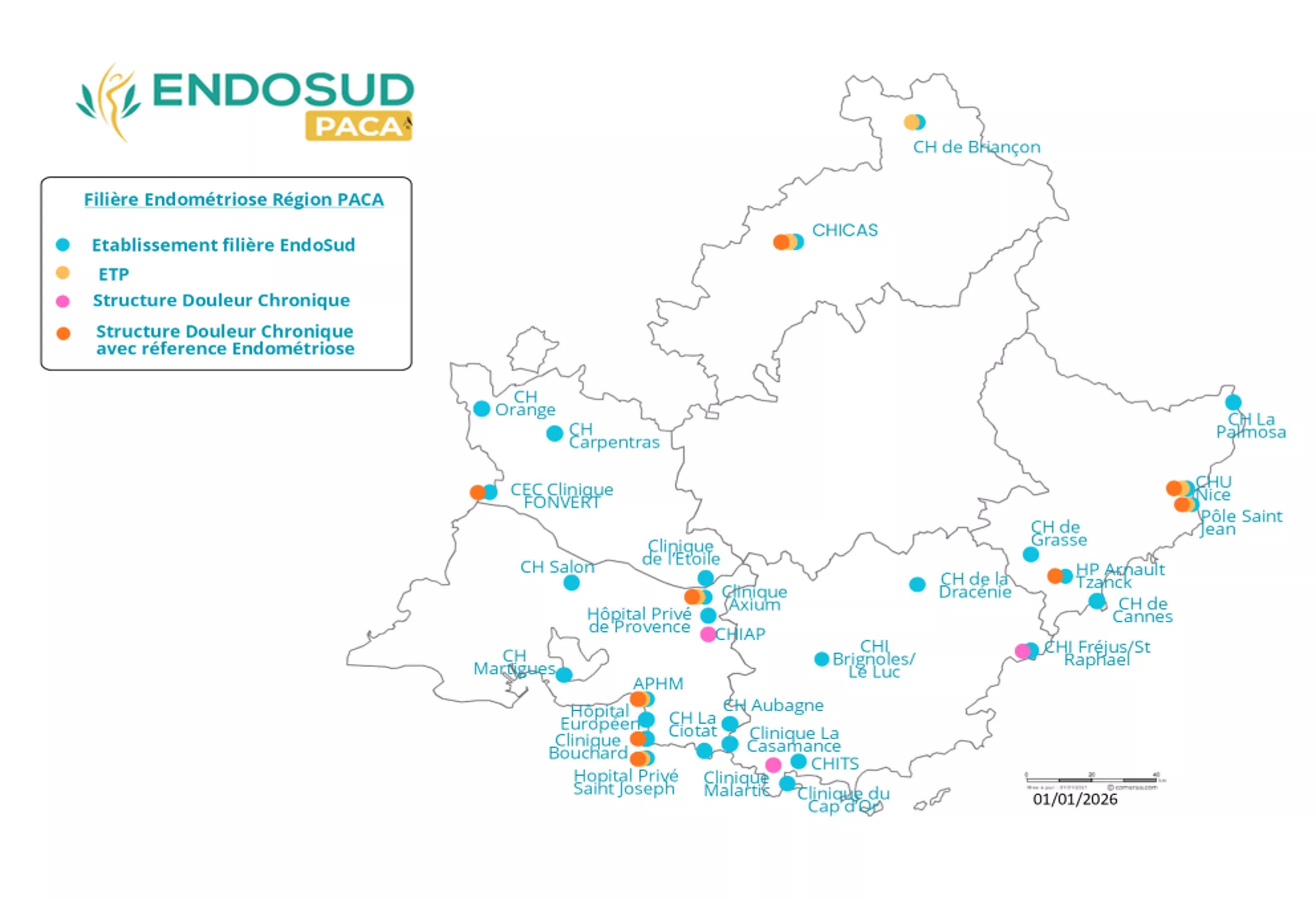 Cartographie de la filière endométriose en PACA