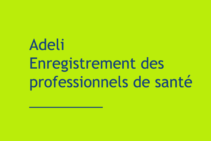 Service Adeli pour les professionnels de santé