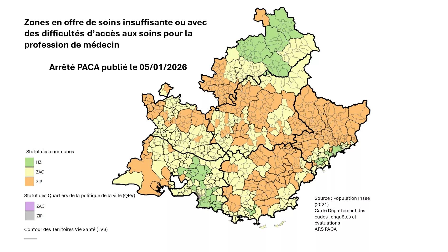Zones en offre de soins insuffisante